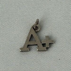 Retired James Avery A+ Charm Uncut Sterling Silver EUC